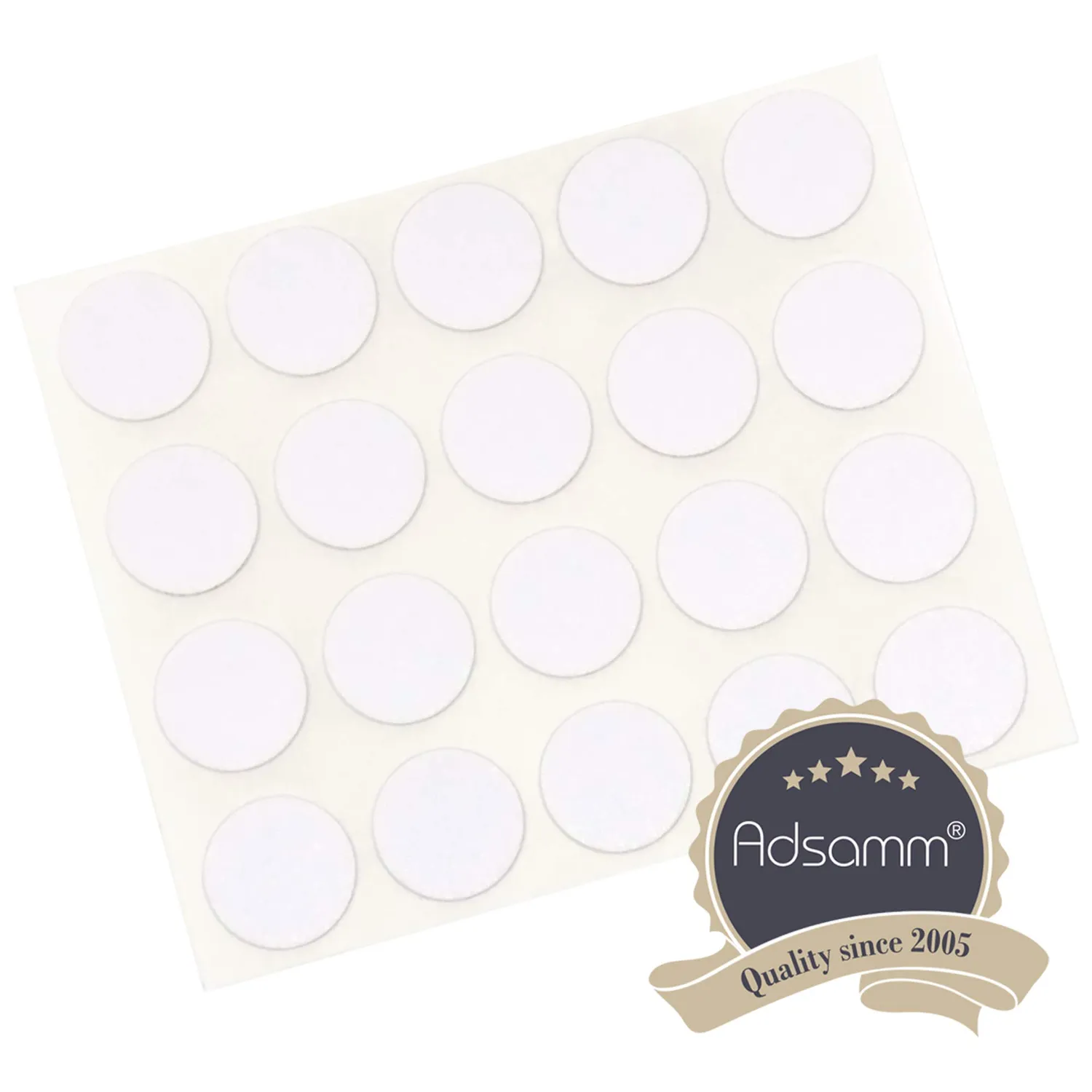 Adsamm Quality copriforo autoadesivi tondi 20pz bianchi Ø13 mm