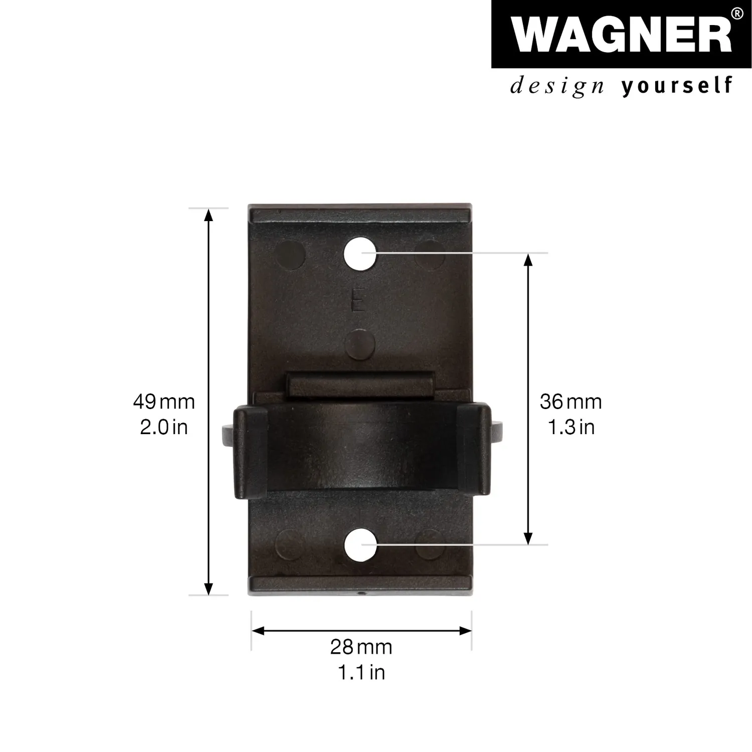 Wagner 12041400 clip fissaggio piedini 2 pezzi nere