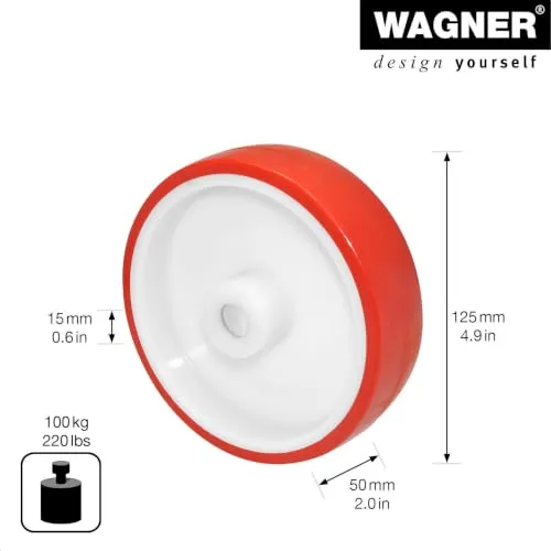 Wagner RO 9825 ruota ricambio 125 mm rossa 105 kg