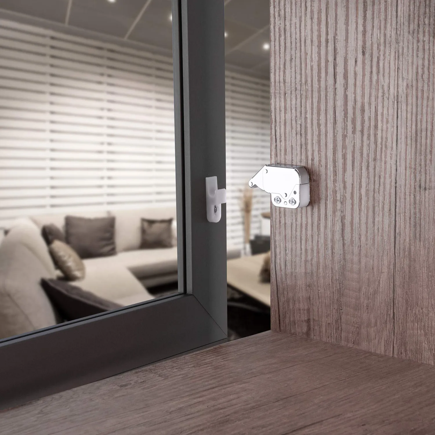 Gedotec Mini-Latch scrocco a pressione 5 pezzi nichelato