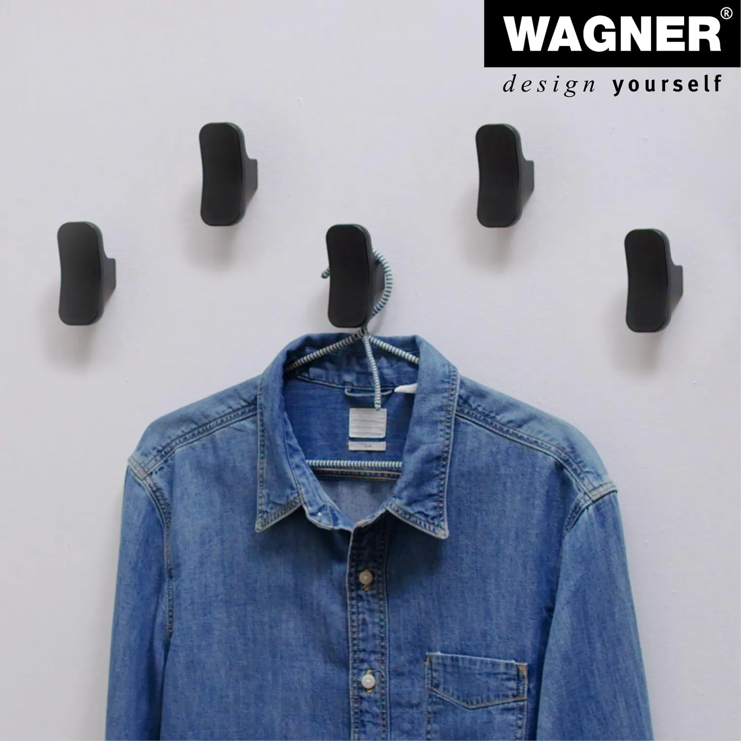 Wagner hooks4home T-Design EH 0480 gancio parete 85 mm plastica
