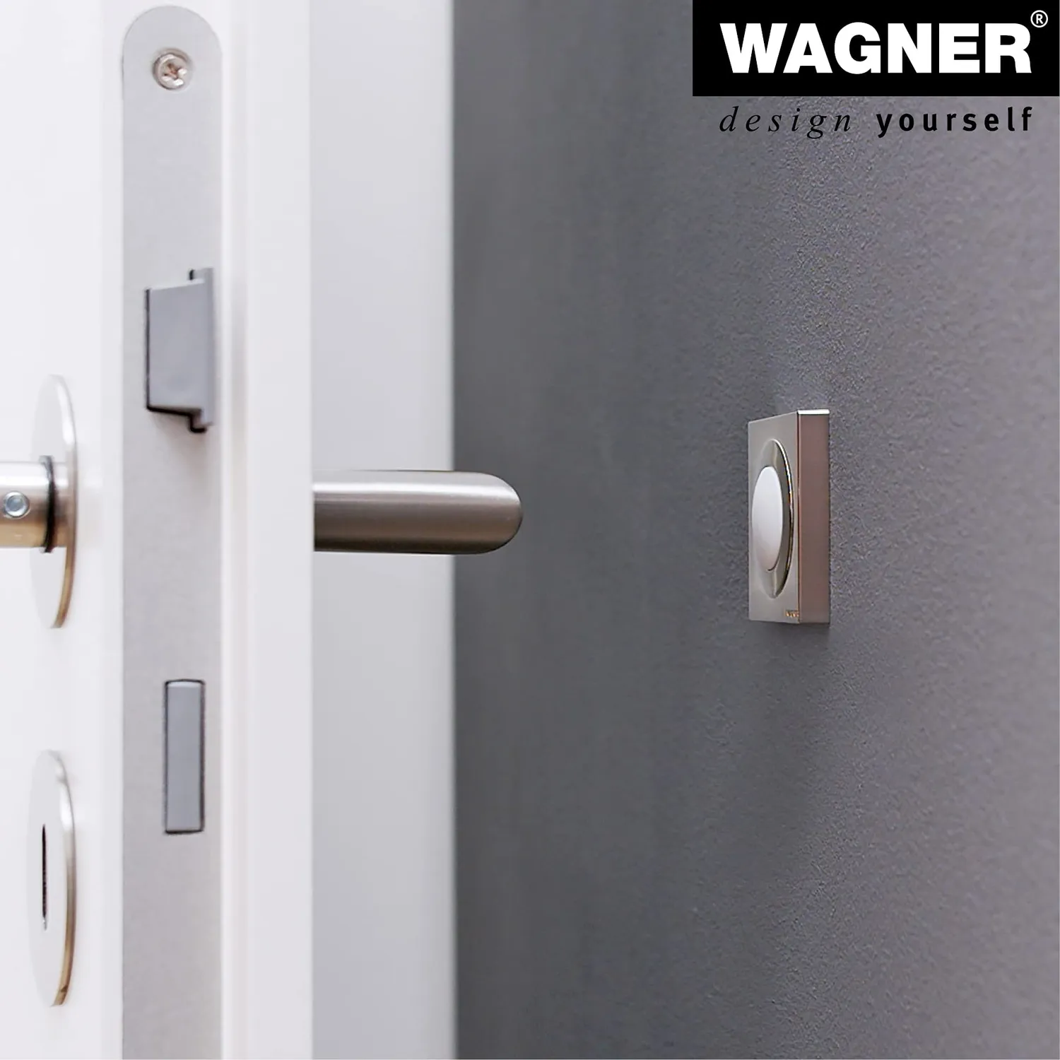 Wagner Screw or Glue fermaporta muro 50x50 mm argento bianco