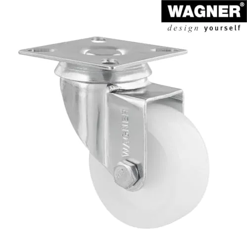 WAGNER ECO set 4 ruote girevoli D50 mm bianche 50 kg