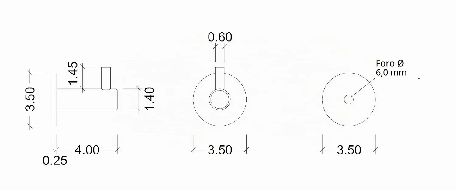 Gedotec Holy gancio appendiabiti acciaio inox opaco 1 pezzo