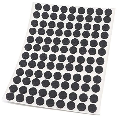 Adsamm feltrini autoadesivi neri tondi 10 mm 108 pezzi