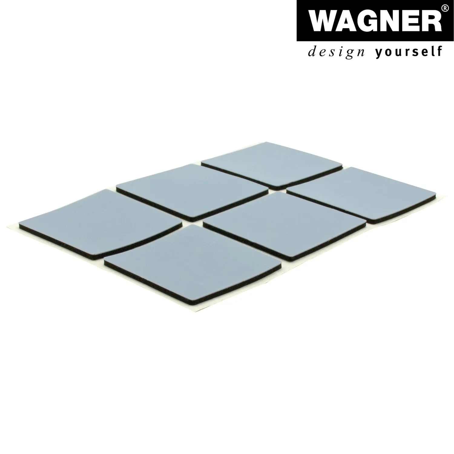 Wagner EH 1230 pattini PTFE adesivi 12 pezzi 30x30 mm grigi
