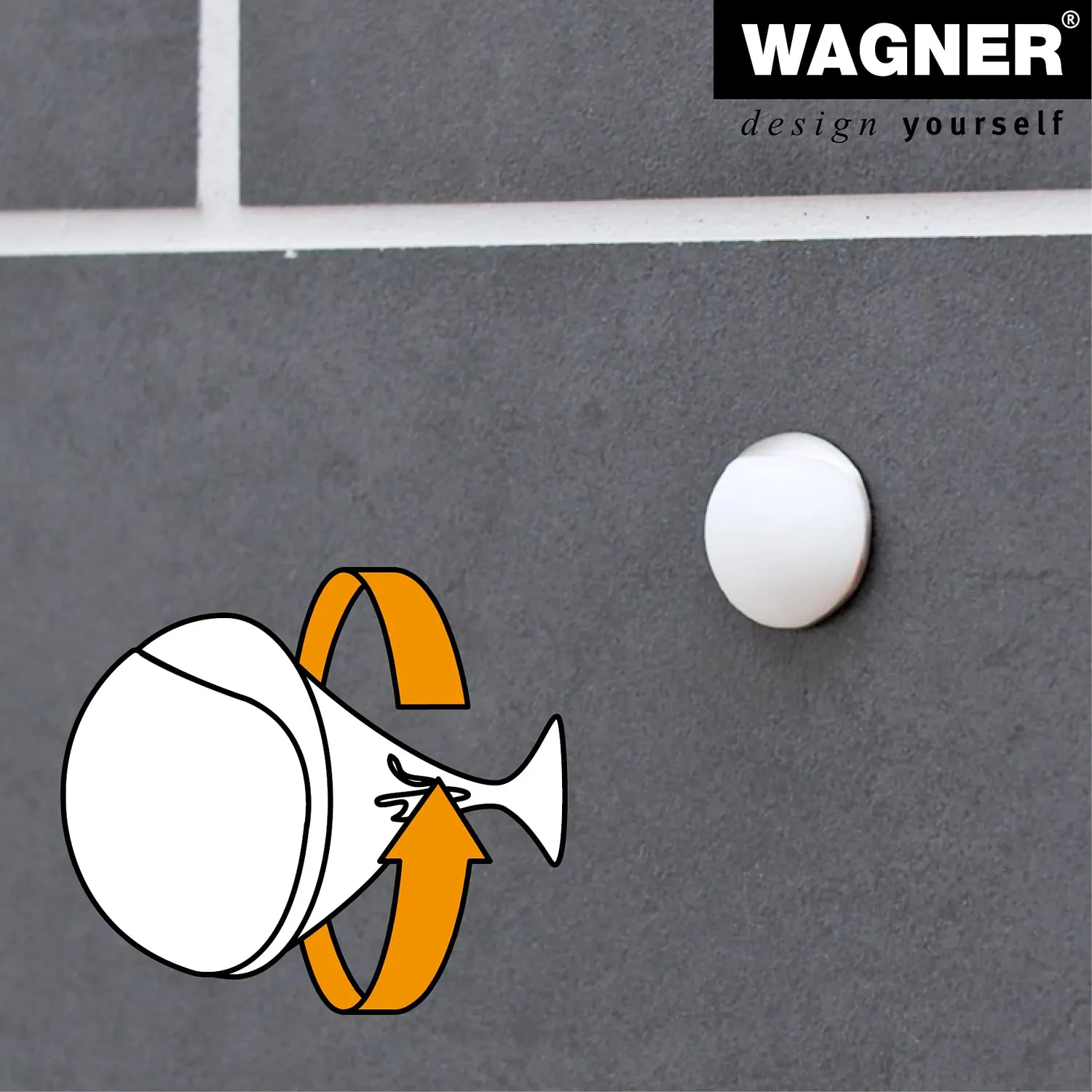 Wagner 15512202 fermaporta muro Ø20x8 set 2 pz zinco bianco