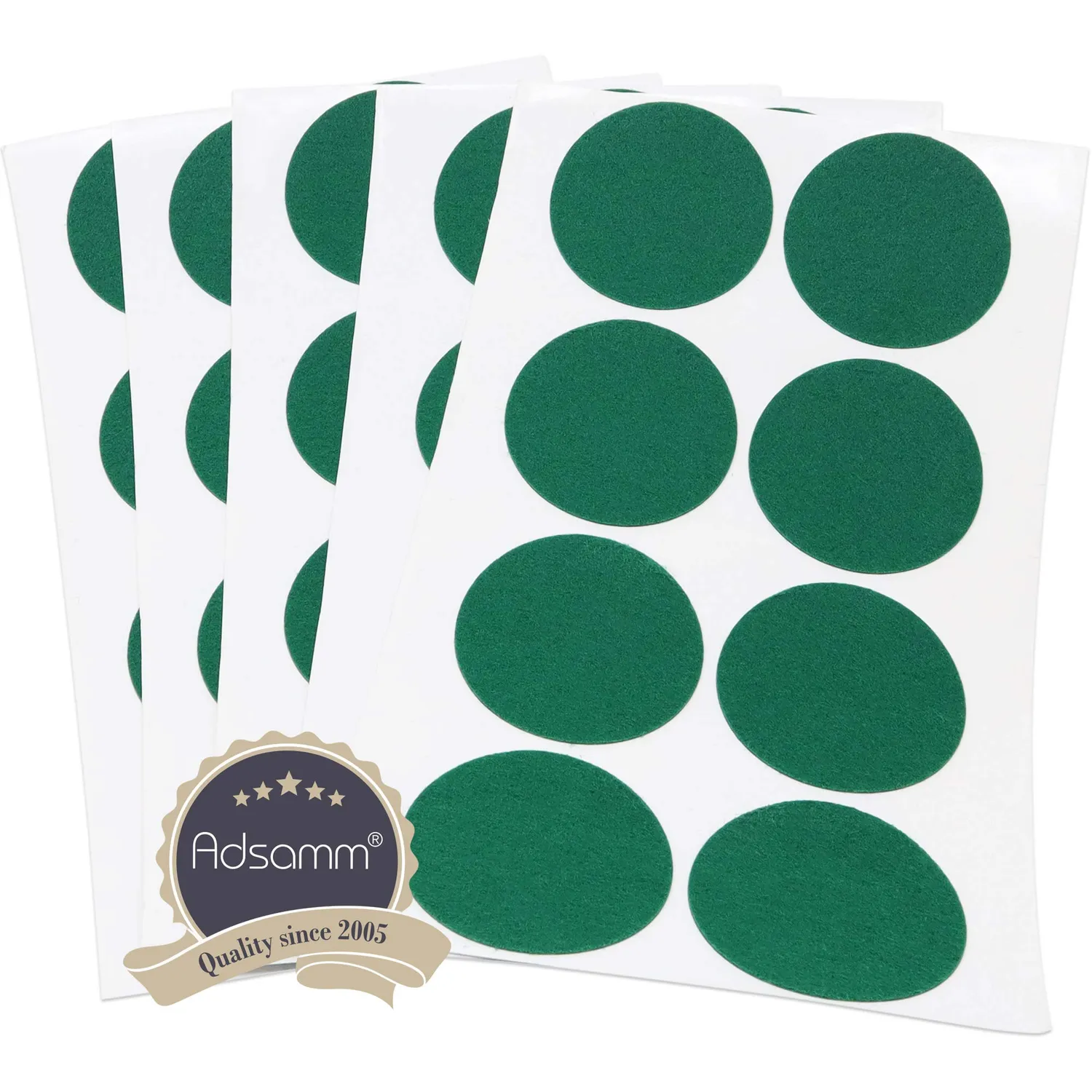 Adsamm Feltrini Autoadesivi Ø 50 mm Verde 40 pz Ultrasottili