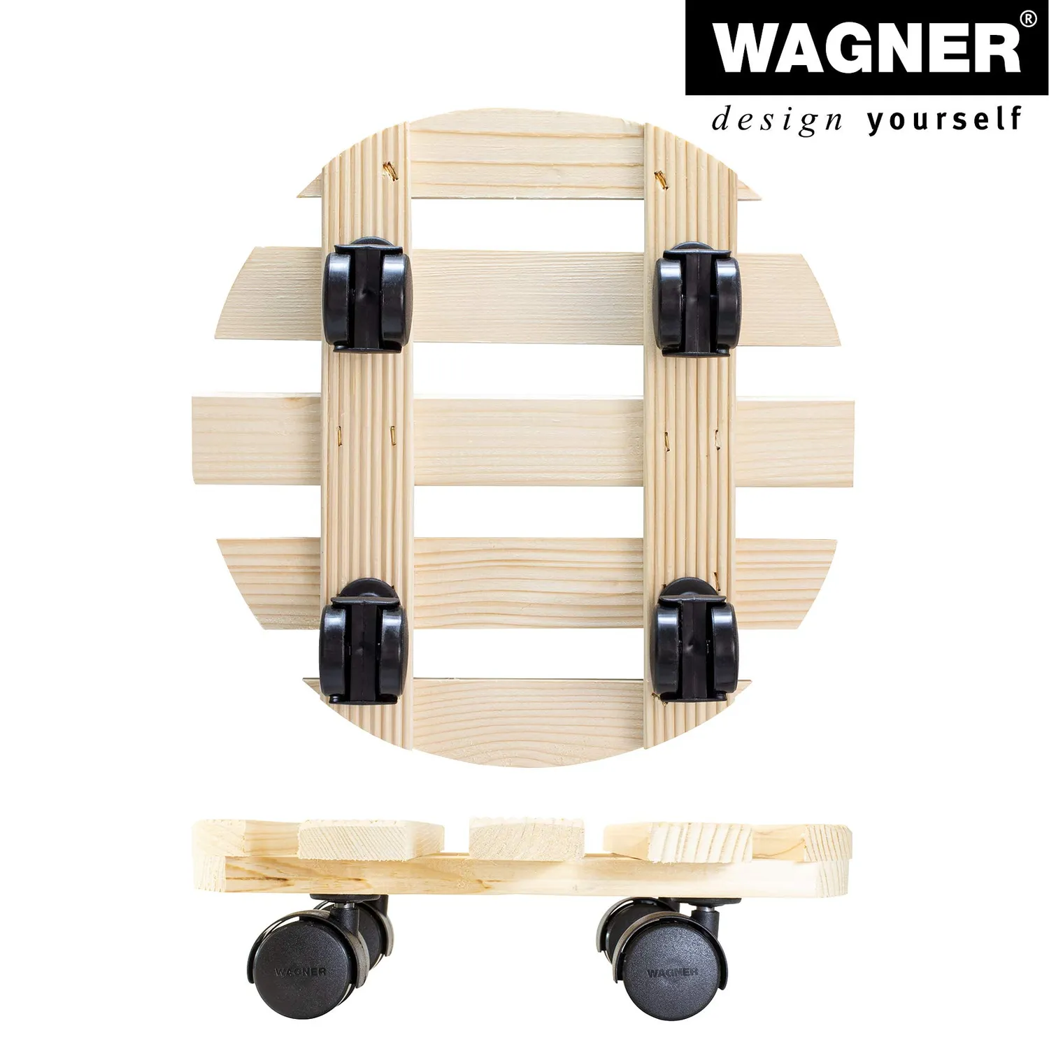 Wagner Country Ø 30 cm carrello piante rotondo naturale