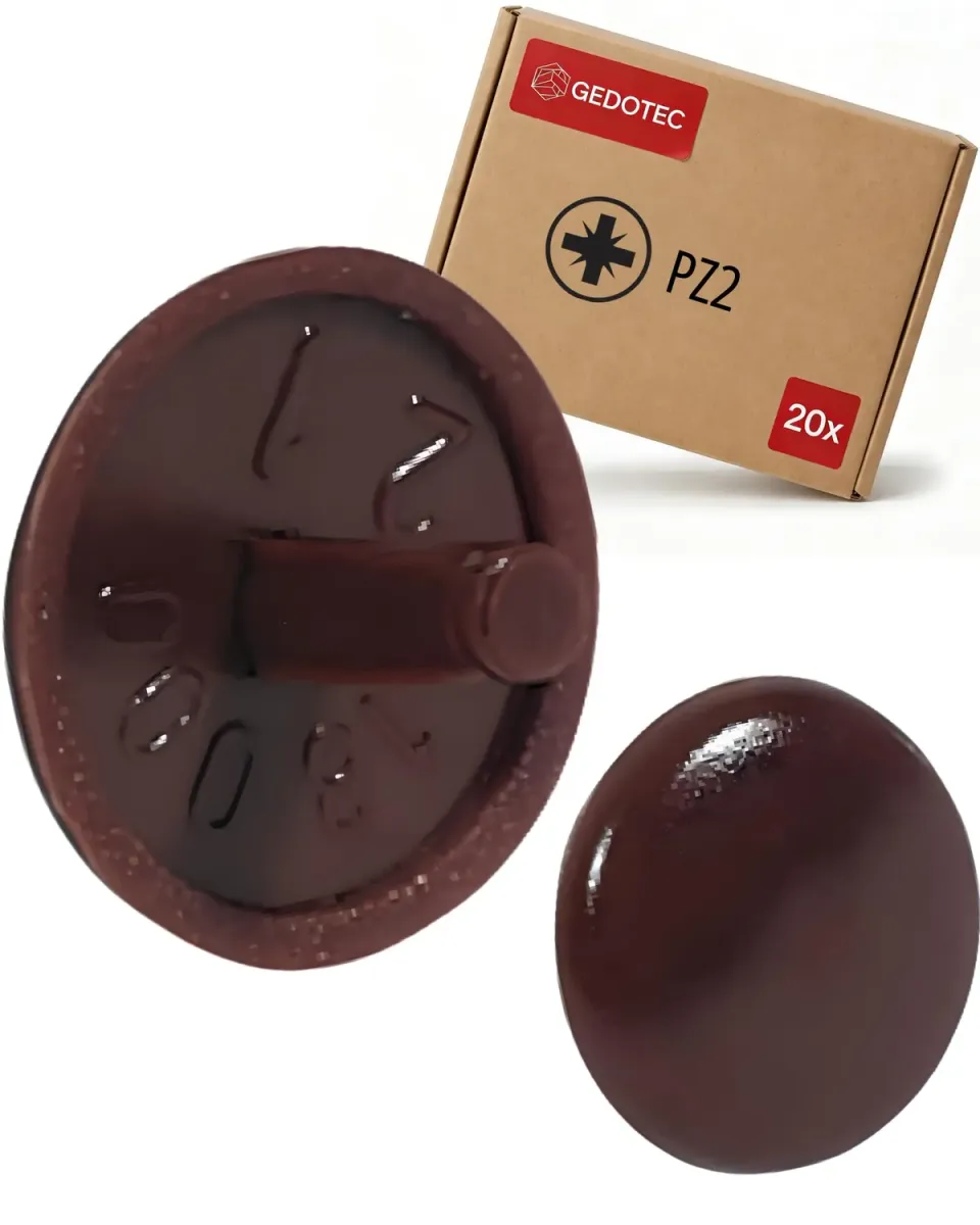 Gedotec Tappi Viti Ciliegio Ø12 mm 20 Pezzi PZ2