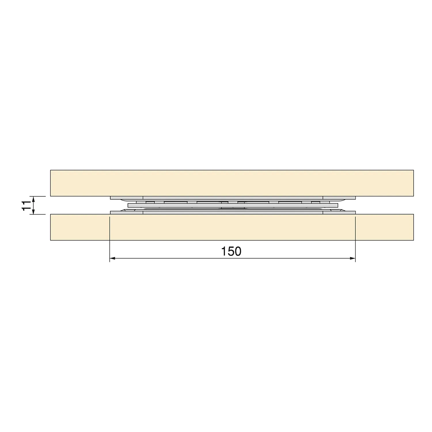 Emuca Base Girevole 360° 150x150 mm Zincato Bianco Acciaio