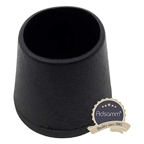 Adsamm puntali esterni tondi piedini PVC nero 30-31 mm 4 pezzi