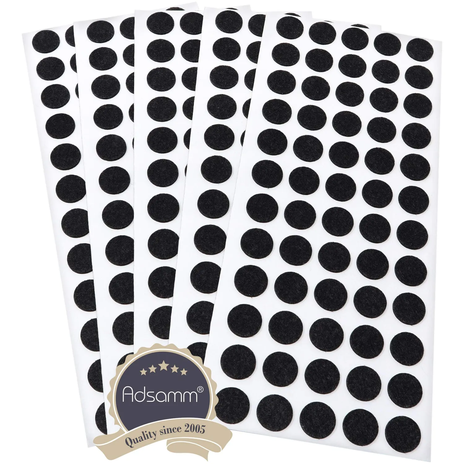 Adsamm feltrini ultrasottili neri Ø14mm 300 pezzi 1,5mm
