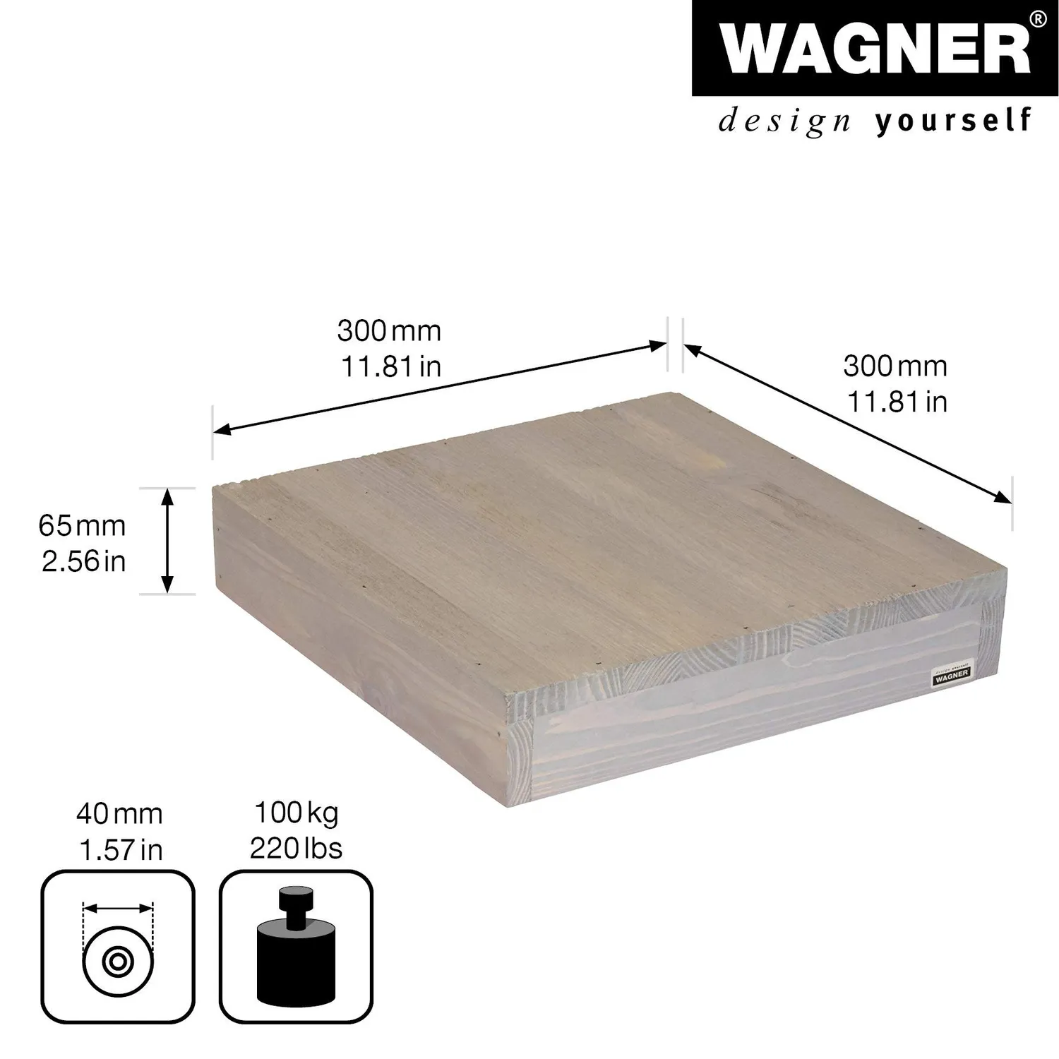 Wagner Vintage 20006201 carrello per piante 30x30 tortora legno