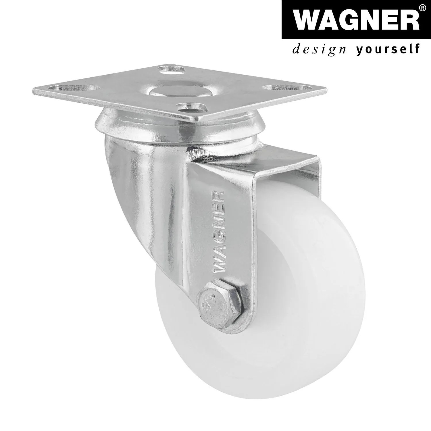 WAGNER ECO set 4 ruote girevoli D50 mm bianche 50 kg