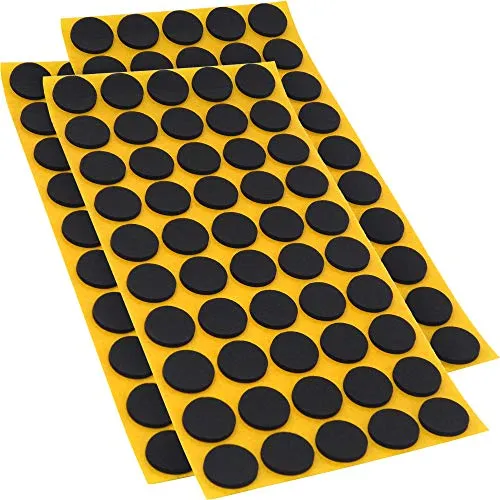 Adsamm Quality piedini antiscivolo neri tondi 20 mm 150 pz EPDM