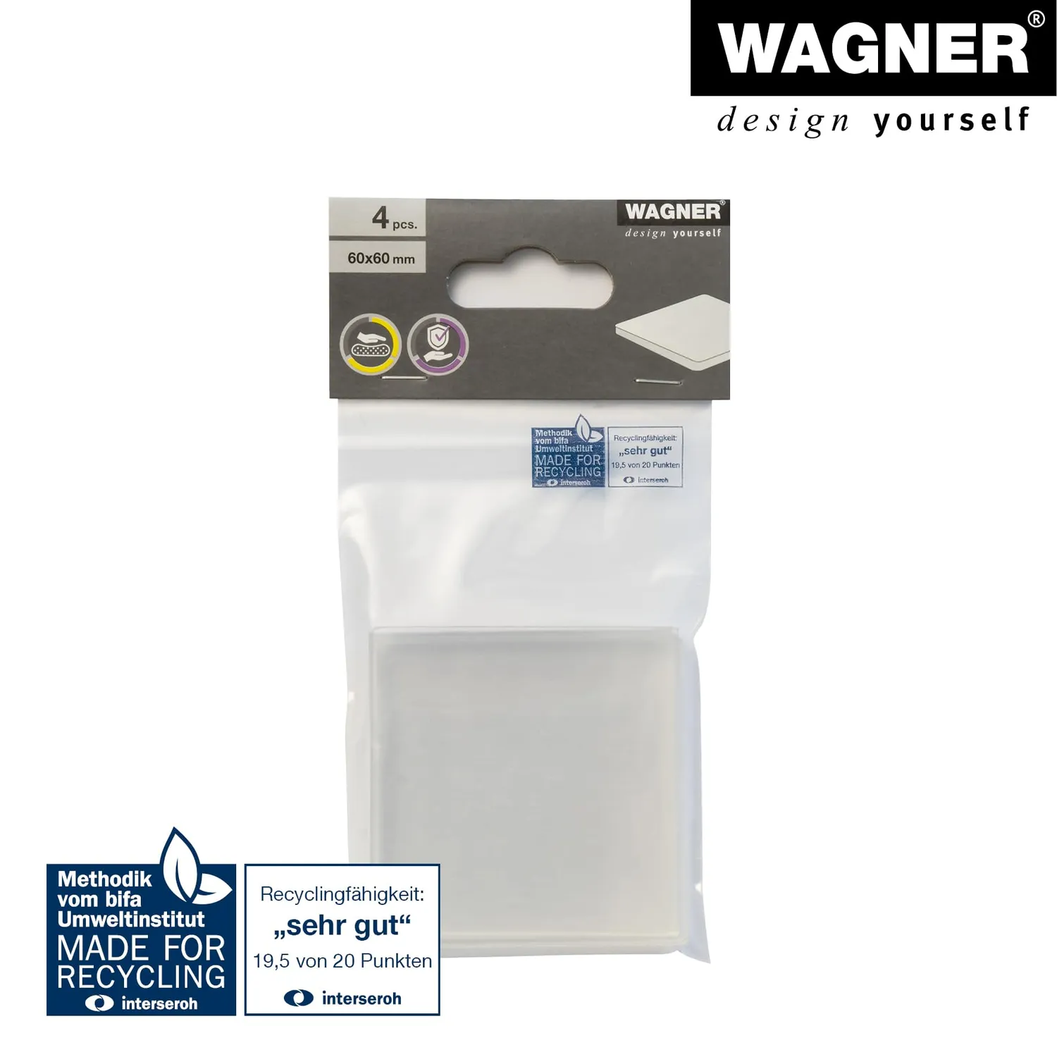 Wagner EH 3160 cuscinetti silicone 4 pezzi 60x60 antiscivolo