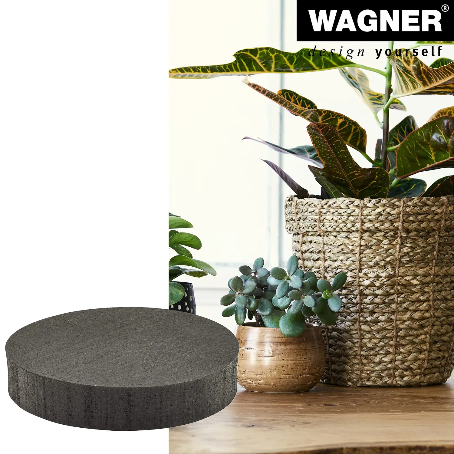 Wagner GH 0801 piedini per vasi gomma marrone 4 pezzi