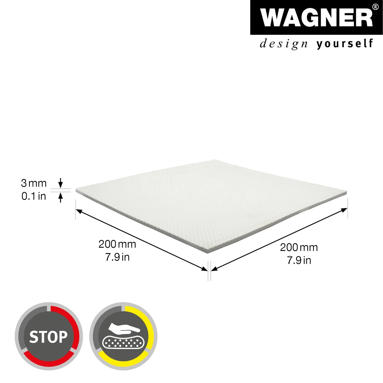Wagner Soft Pad 16022099 cuscinetto EVA bianco 200mm
