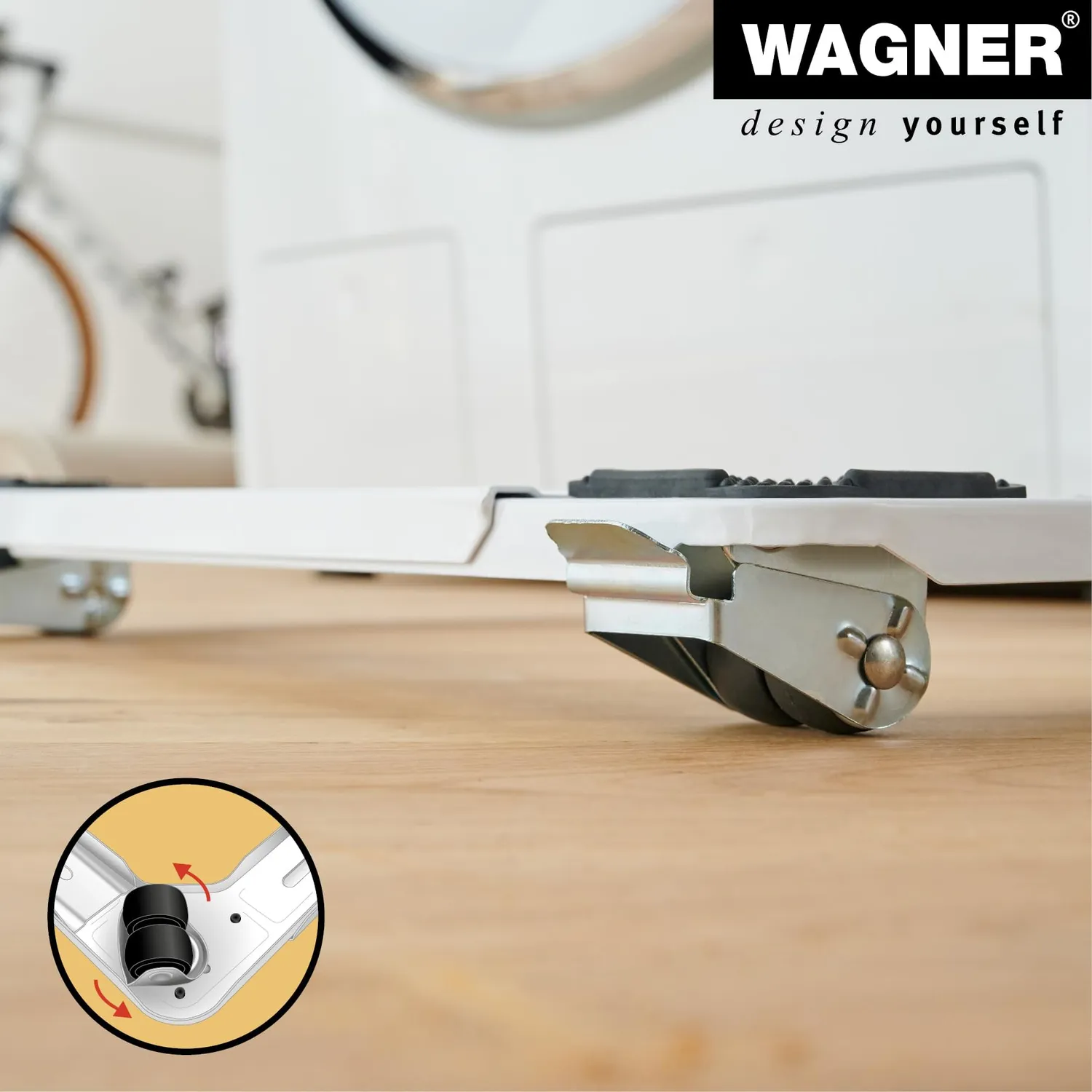 Wagner MM 1192 carrello trasporto bianco 42-60 cm 150 kg