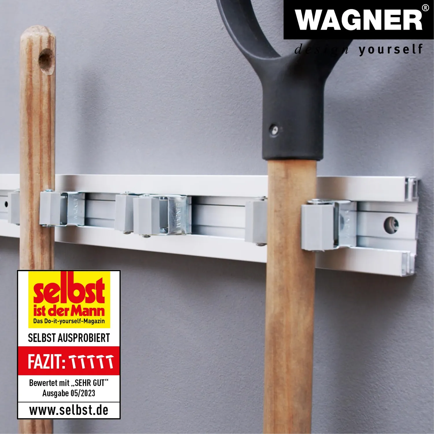 Wagner hooks4tools Double gancio doppio 125x80x45 mm nero