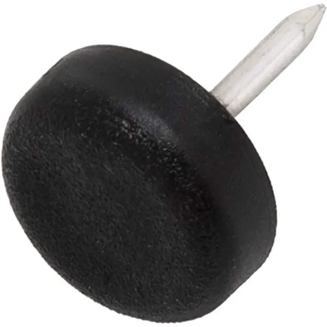 Adsamm PG-N-BL-15-16 pattini plastica con chiodo neri 15mm 16pz