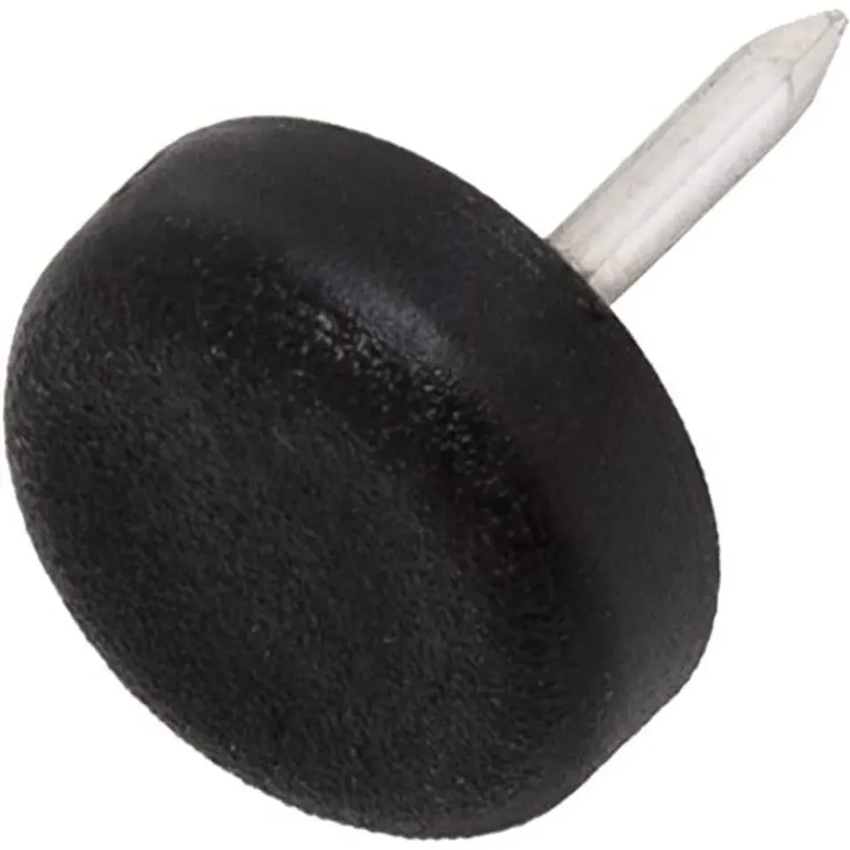 Adsamm PG-N-BL-15-16 pattini plastica con chiodo neri 15mm 16pz