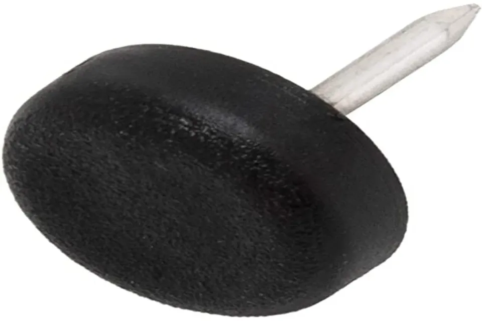 Adsamm 100 feltrini plastica con chiodo neri Ø15 mm