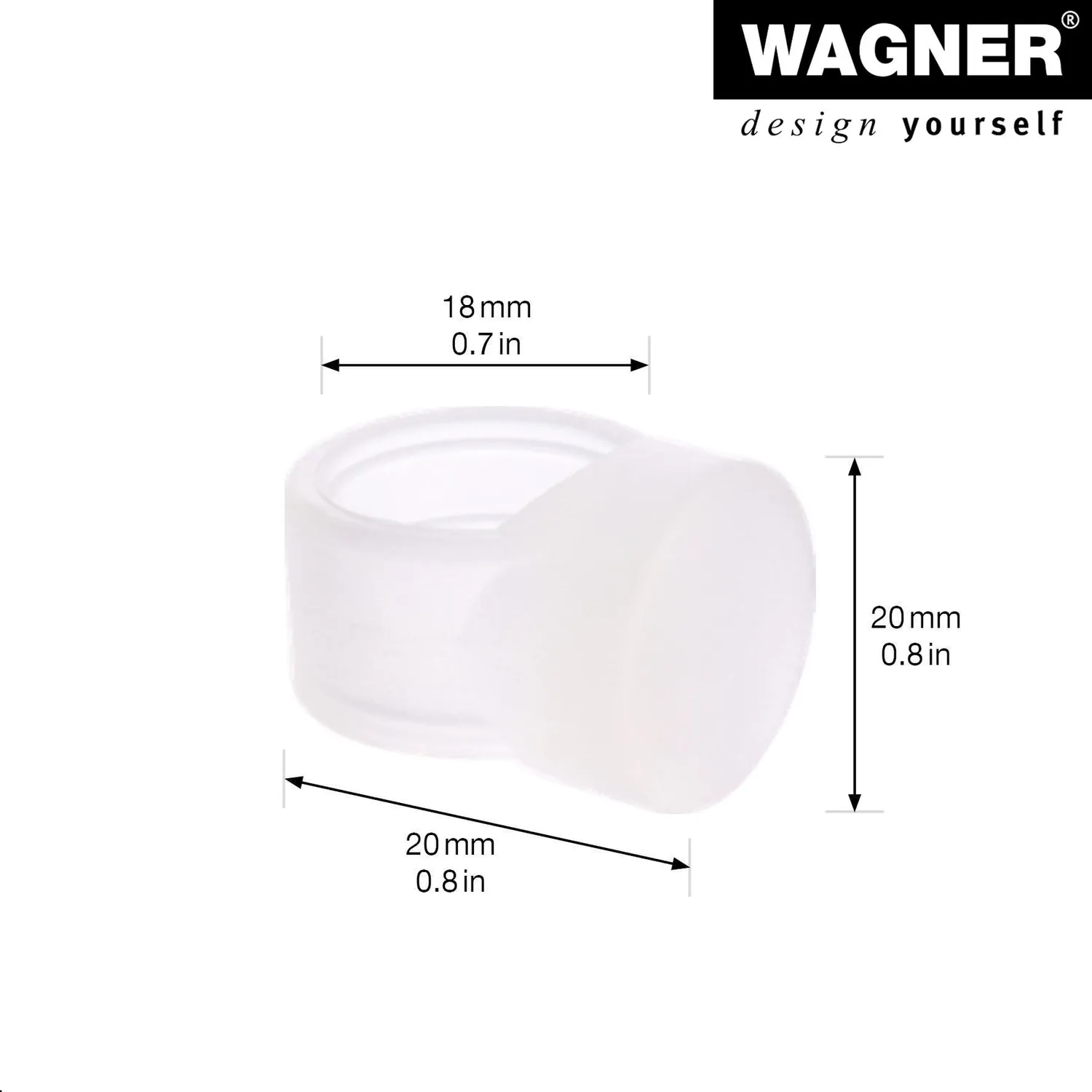 Wagner 15525404 fermaporta anello rosso 4 pz Ø18mm