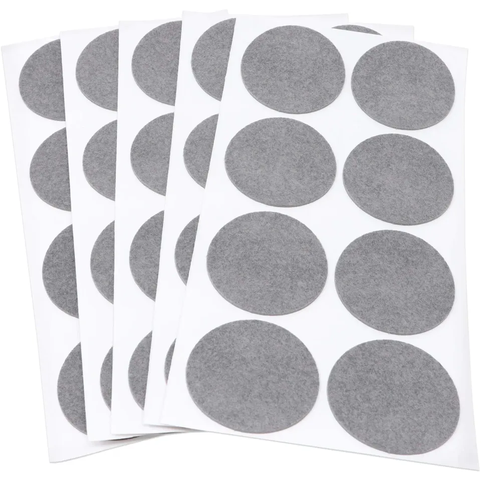 Adsamm feltrini ultrasottili Ø 50 mm grigi 40 pezzi 1,5 mm