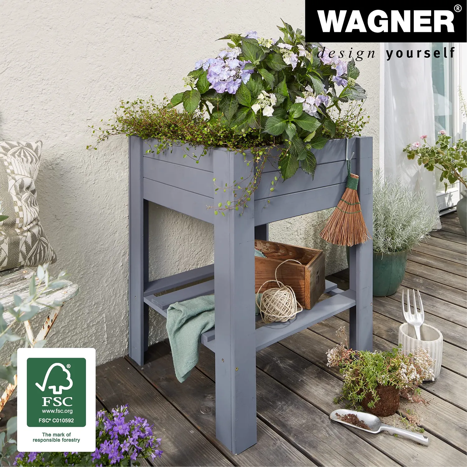 Wagner GreenBOX Light Aiuola Rialzata Antracite 53,5 cm
