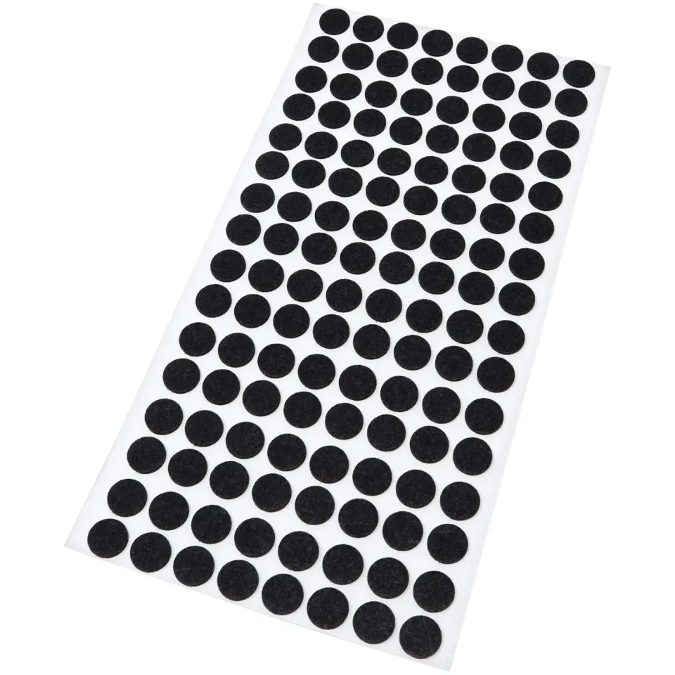 Adsamm Feltrini Autoadesivi Ø12 mm Neri 128 Pezzi Sottili