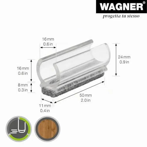WAGNER EH 0691 ghiera tubo rotondo feltro 4 pezzi
