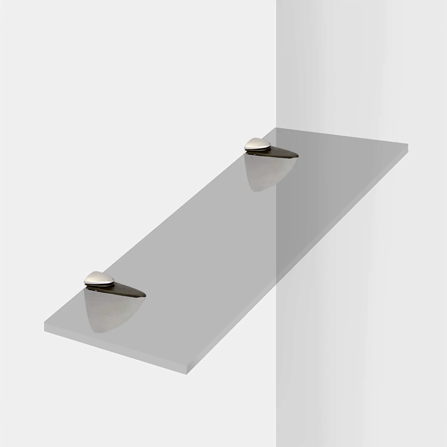Emuca Azor 4009424 reggimensola nichel satinato coppia legno vetro