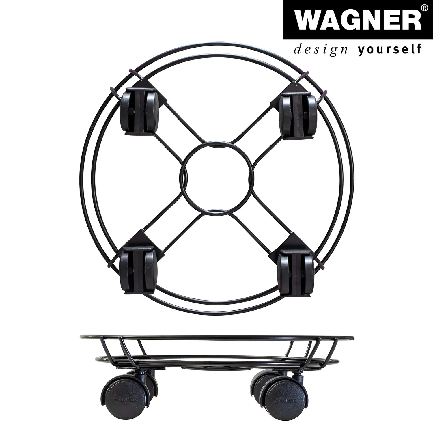 Wagner Black Edition carrello piante Ø30 cm nero 60 kg