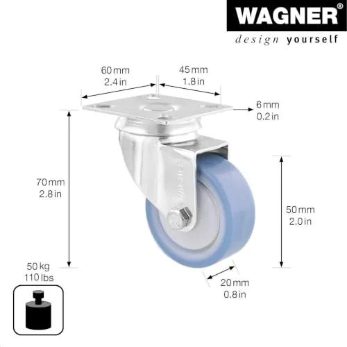 Wagner 03175101 Deluxe RO 1751 rotella 50 mm 1 pz morbida