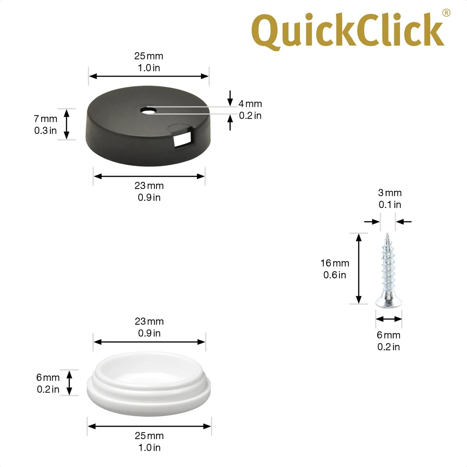 Wagner QuickClick 15785700 feltrini avvitare Extreme 4pz Ø25 mm