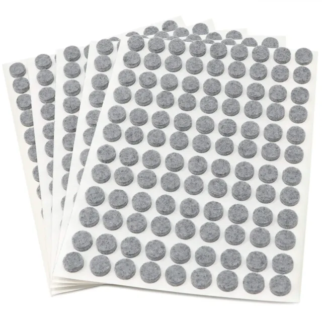 Adsamm Feltrini Autoadesivi Ø 10 mm Grigi 540 Pezzi 3,5 mm