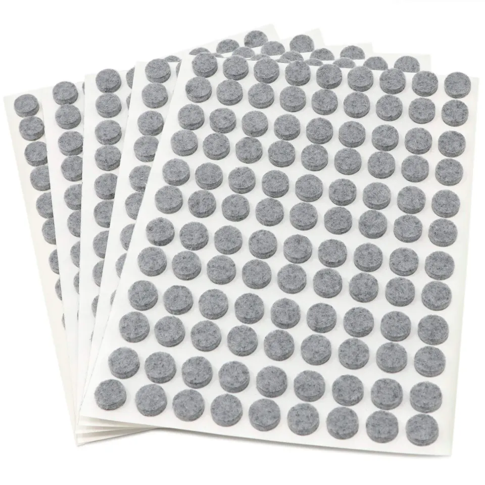 Adsamm Feltrini Autoadesivi Ø 10 mm Grigi 540 Pezzi 3,5 mm