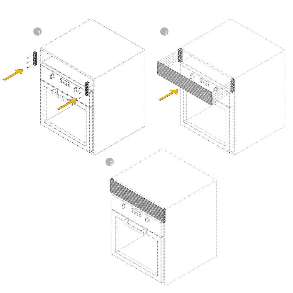 Emuca 8934862 Griglia Ventilazione Frigo Anodizzato Opaco