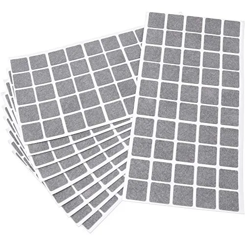 Adsamm ultrasottili feltrini quadrati 20x20 mm grigi 500 pezzi 1,5 mm