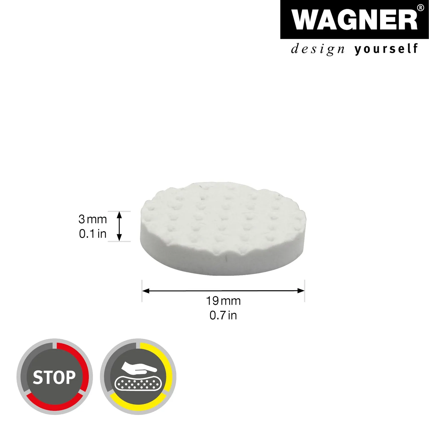 Wagner Soft Pads 16021999 feltrini bianchi 16 pezzi antiscivolo