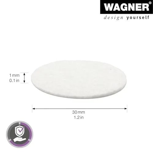 Wagner EH 0030 feltrini adesivi 24 pezzi Ø30 mm bianchi sottili