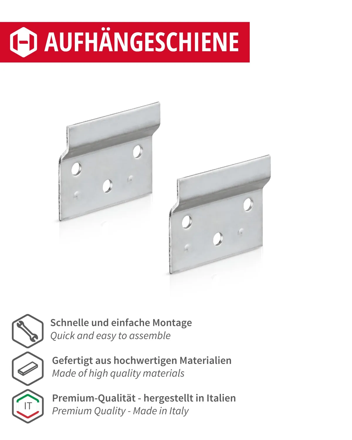 Gedotec guida sospensione pensili 6 pezzi 60 mm zincato