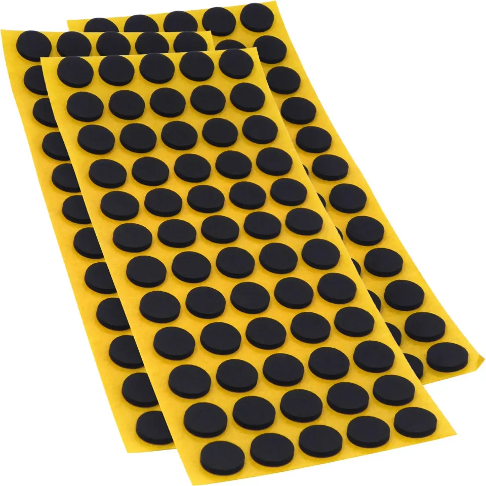 Adsamm Quality piedini antiscivolo neri tondi 14 mm 180 pz EPDM