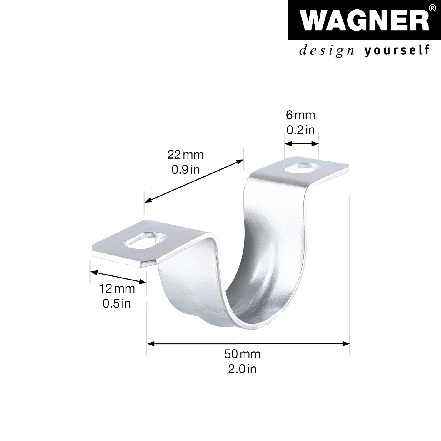 Wagner RO 0427 set fissaggio assi 20 mm 2 pezzi con viti