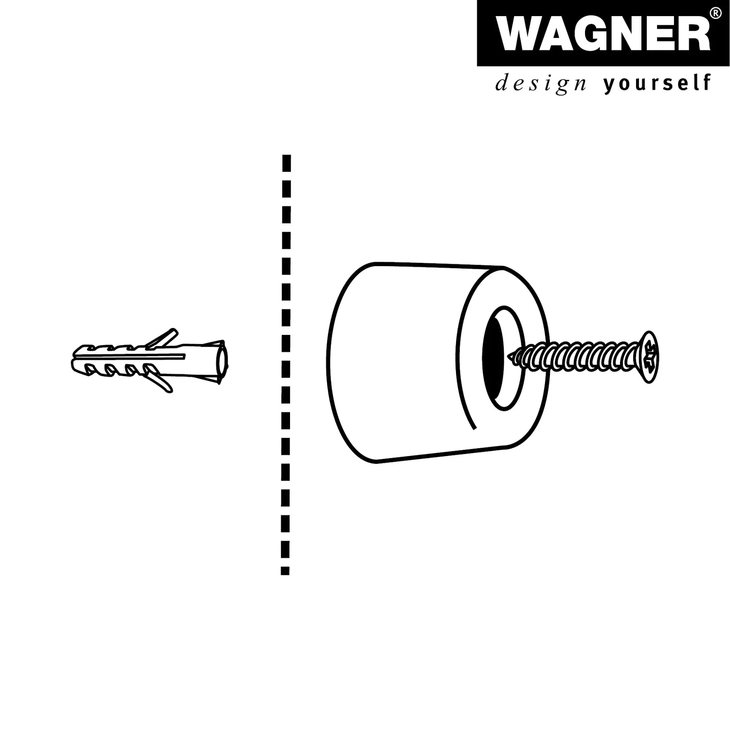 WAGNER VULKANO MINI Ø18x10 fermaporta bianco 4 pezzi gomma