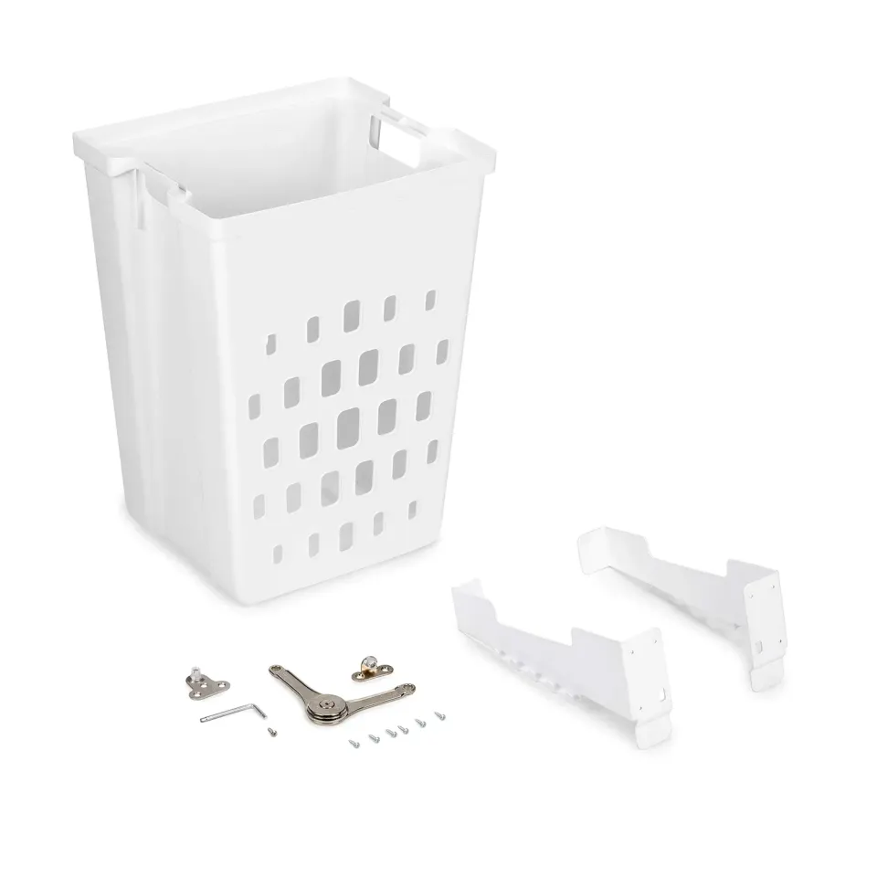 Emuca Cesto Portabiancheria Rimovibile 450mm Bianco
