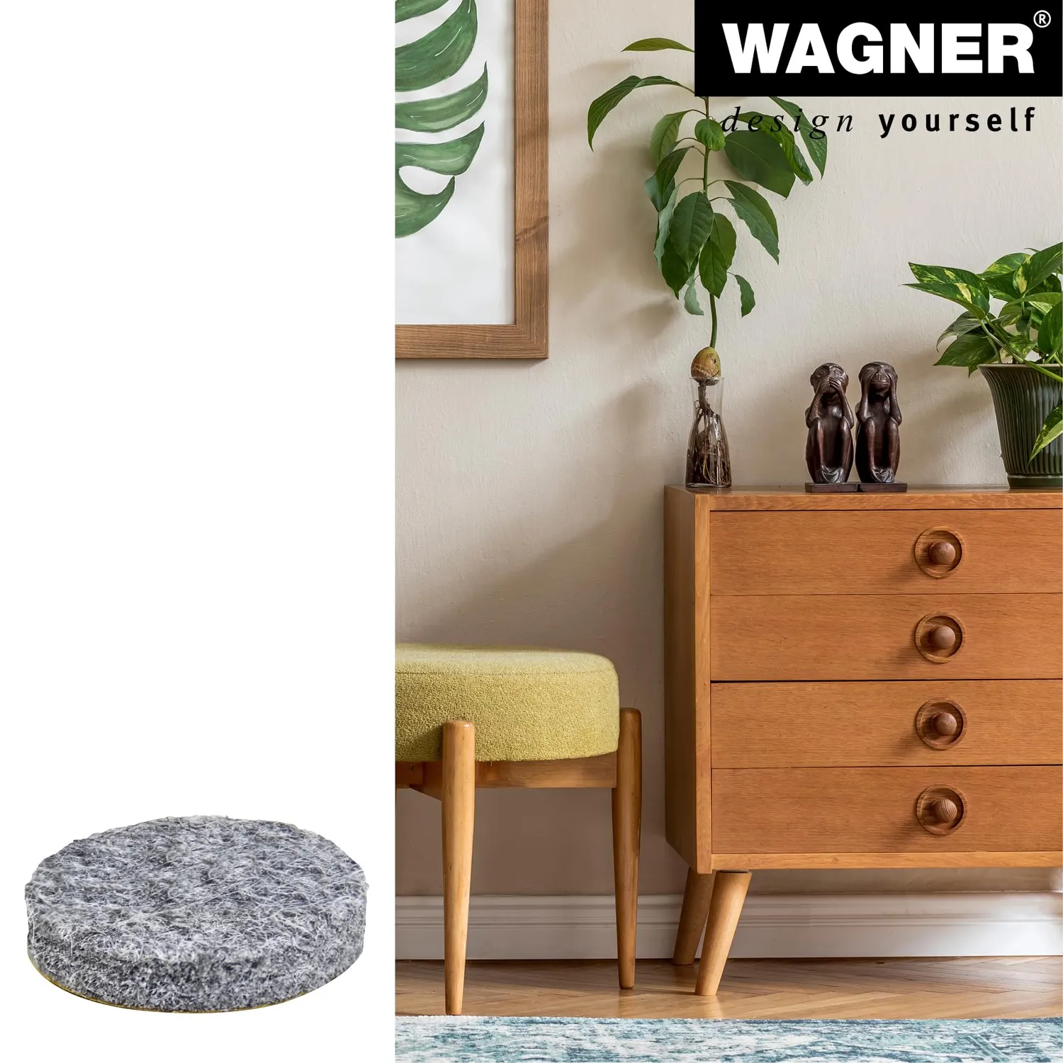 Wagner 15123099 feltrini Big Pads grigi 8 pezzi extra spessi