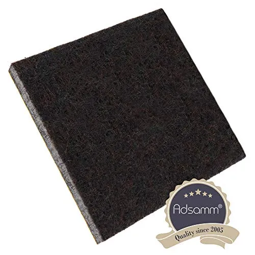 Adsamm feltrini quadrati 50x50 mm marroni 100 pezzi